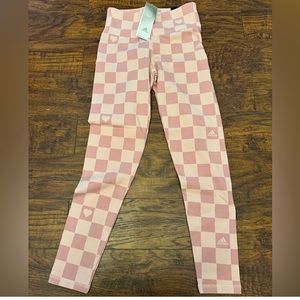 NWT Adidas Tight Fit High Rise Full-Length Checkered Legging